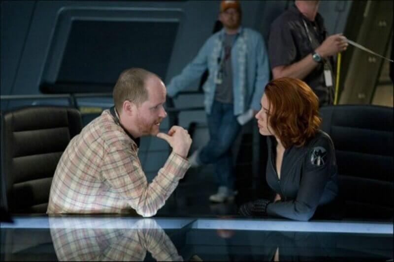 AVENGERS Behind the Scenes Joss Whedon Scarlett Johansson as Black Widow