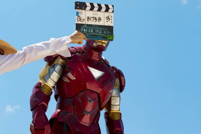 AVENGERS Behind the Scenes Robert Downy Jr as Iron Man