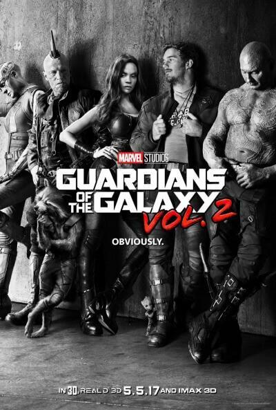 GUARDIANS GALAXY VOL 2 poster Chris Pratt Zoe Saldana