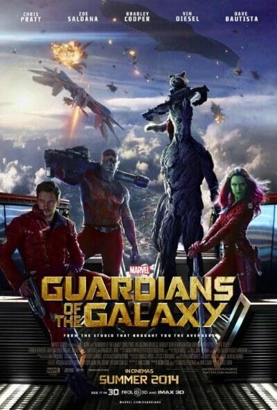 GUARDIANS GALAXY poster Chris Pratt Zoe Saldana