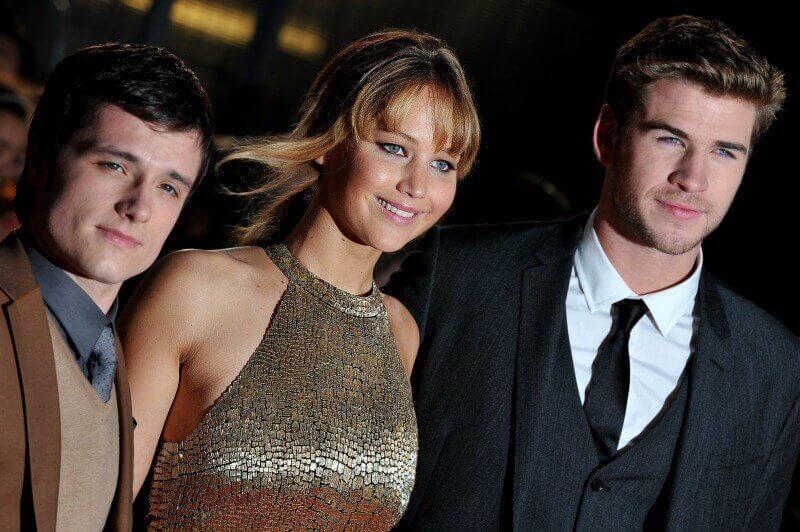 HUNGER GAMES Premiere Josh Hutchinson Liam Hemsworth Jennifer Lawrence