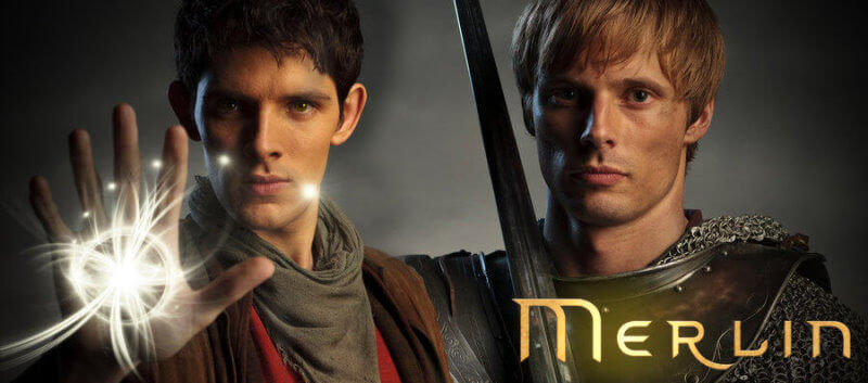 MERLIN Bradley James as King Arthur Colin Morgan 2009